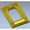 Ornate Arched Frame STL for CNC - Detailed 3D Model for Carving