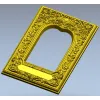 Ornate Arched Frame STL for CNC - Detailed 3D Model for Carving