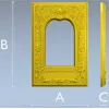 Ornate Arched Frame STL for CNC - Detailed 3D Model for Carving