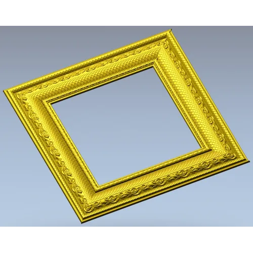 Ornate Square Frame STL - Detailed 3D Model for CNC