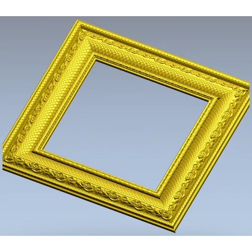 Ornate Square Frame STL - Detailed 3D Model for CNC
