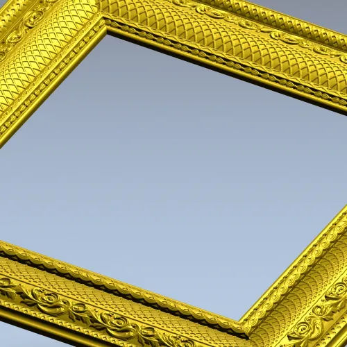 Ornate Square Frame STL - Detailed 3D Model for CNC