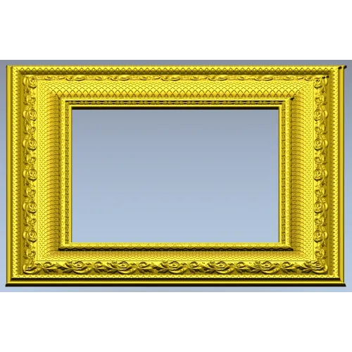 Ornate Square Frame STL - Detailed 3D Model for CNC