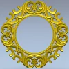 Резная круглая рамка - 3D модель STL для ЧПУ