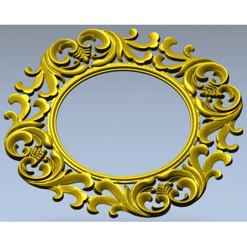 Резная круглая рамка - 3D модель STL для ЧПУ