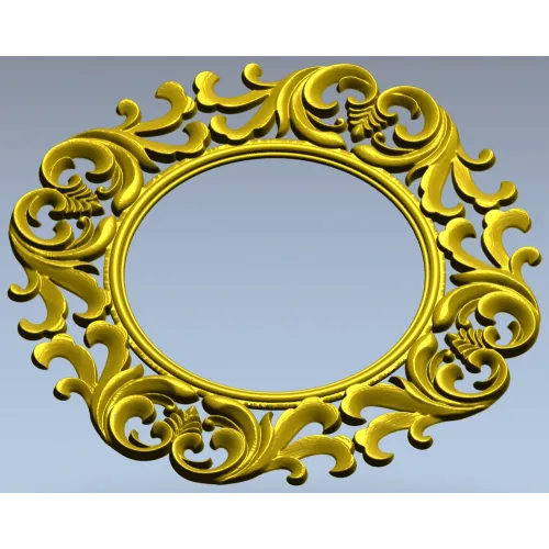 Резная круглая рамка - 3D модель STL для ЧПУ