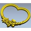 Сердечная рамка с цветочным букетом - stl модель для ЧПУ
