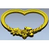 Сердечная рамка с цветочным букетом - stl модель для ЧПУ