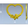 Сердечная рамка с цветочным букетом - stl модель для ЧПУ