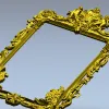Барочная резная рамка с картушем и грифонами - 3D модель STL для ЧПУ