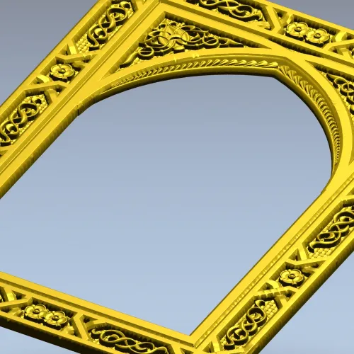 Арочная резная рама в стиле киота - 3D модель STL для ЧПУ