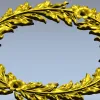 Венок Лаурент - высокодетализированная stl модель рамки для ЧПУ