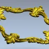 Sunflower Rococo Frame - STL 3D model for CNC milling