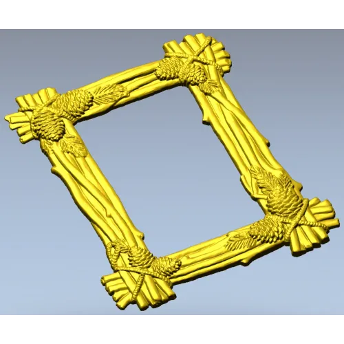 Pine Bundle Frame - STL 3D model for CNC milling