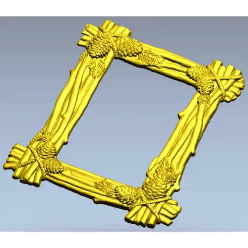 Pine Bundle Frame - STL 3D model for CNC milling