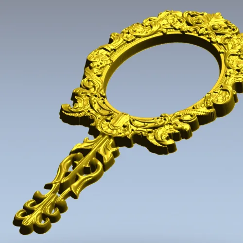 Декоративная овальная рамка с ручкой - 3D модель STL для ЧПУ