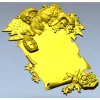 Yuletide Scrollframe - Christmas CNC STL Relief