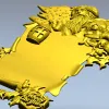 Yuletide Scrollframe - Christmas CNC STL Relief