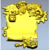 Yuletide Scrollframe - Christmas CNC STL Relief