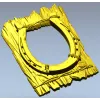 Rustic horseshoe plank frame STL for CNC milling