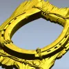 Rustic horseshoe plank frame STL for CNC milling