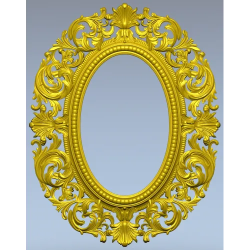 Aurelia Oval Baroque Frame - STL 3D model for CNC