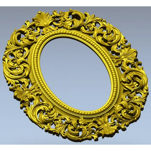 Aurelia Oval Baroque Frame - STL 3D model for CNC