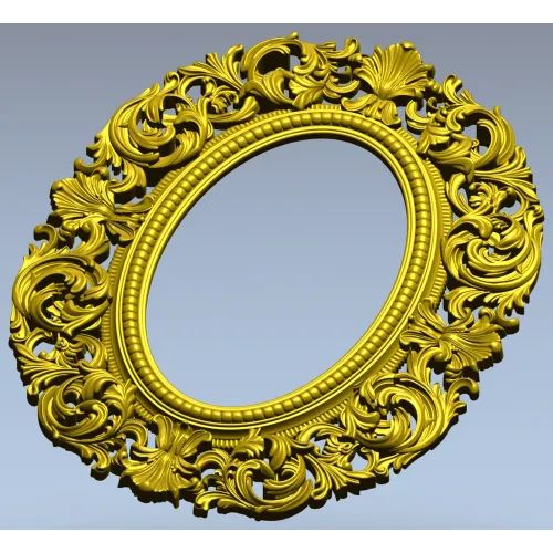 Aurelia Oval Baroque Frame - STL 3D model for CNC