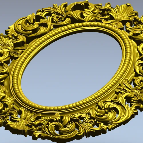 Aurelia Oval Baroque Frame - STL 3D model for CNC