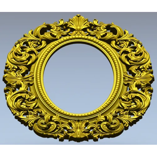 Aurelia Oval Baroque Frame - STL 3D model for CNC