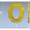 Aurelia Oval Baroque Frame - STL 3D model for CNC