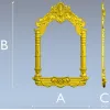 Арочная резная рама STL для ЧПУ - барочный картуш и колонны