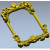 Rococo shell frame - detailed STL 3D model for CNC milling