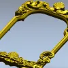 Rococo shell frame - detailed STL 3D model for CNC milling