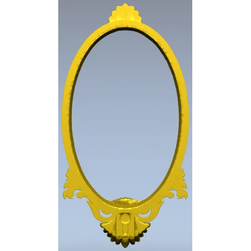 Baroque Oval Frame STL for CNC Milling