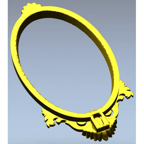 Baroque Oval Frame STL for CNC Milling