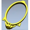 Baroque Oval Frame STL for CNC Milling