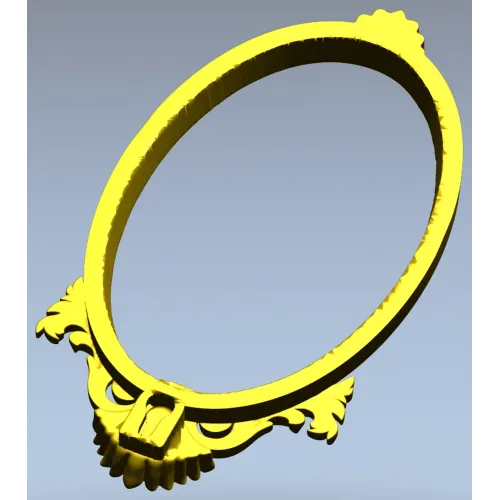 Baroque Oval Frame STL for CNC Milling