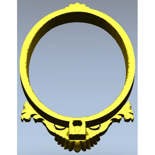 Baroque Oval Frame STL for CNC Milling