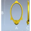 Baroque Oval Frame STL for CNC Milling
