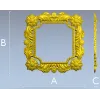 Floral Acanthus Square Frame STL 3D Model for CNC
