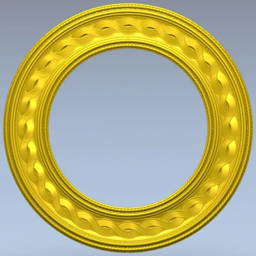 Braided Halo Round Frame - STL 3D model for CNC