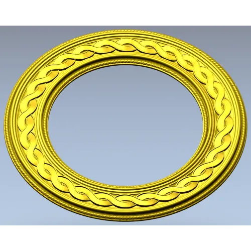 Braided Halo Round Frame - STL 3D model for CNC