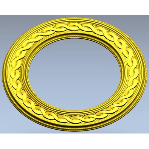 Braided Halo Round Frame - STL 3D model for CNC