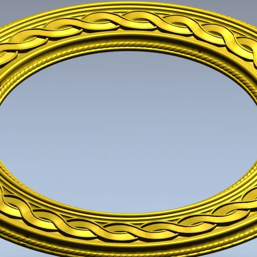 Braided Halo Round Frame - STL 3D model for CNC