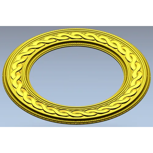 Braided Halo Round Frame - STL 3D model for CNC