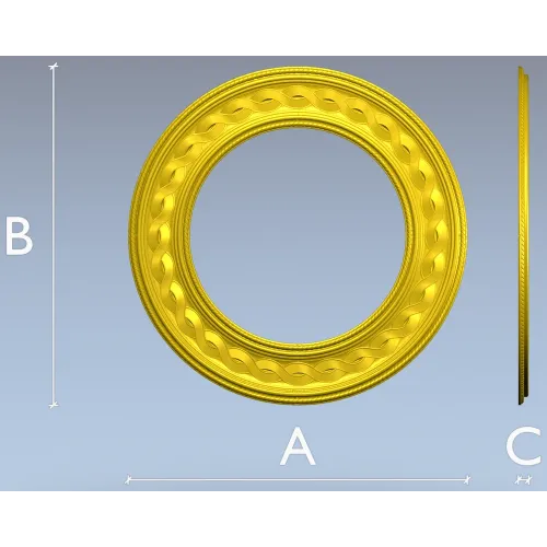 Braided Halo Round Frame - STL 3D model for CNC