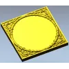 Bamboo Circle Relief Panel - STL 3D model for CNC