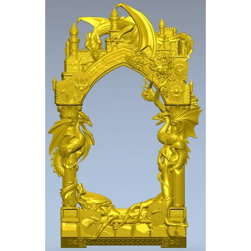 Draconic Gate archway STL for CNC