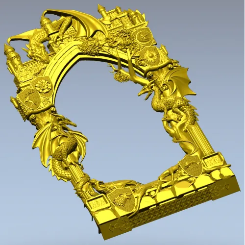 Draconic Gate archway STL for CNC